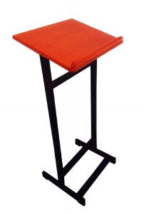 Mahogany Shtender Wood and Metal Non Adjustable Extra Tall